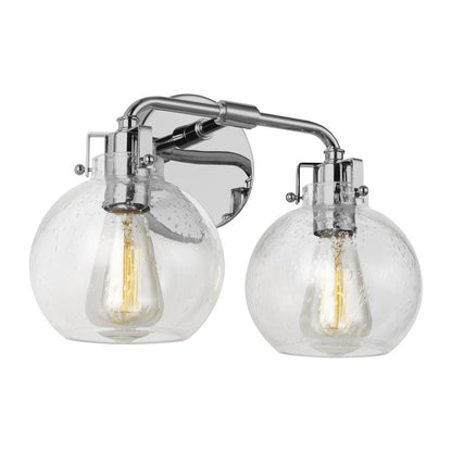 Visual Comfort Studio Clara 2 Light Wall Sconce Chrome