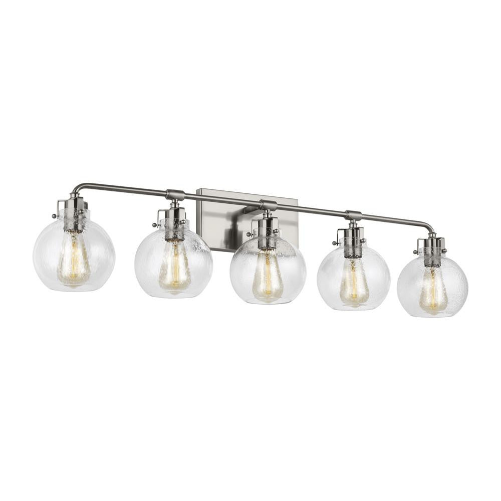 Visual Comfort Studio Clara 5 Light Wall Sconce Satin Nickel