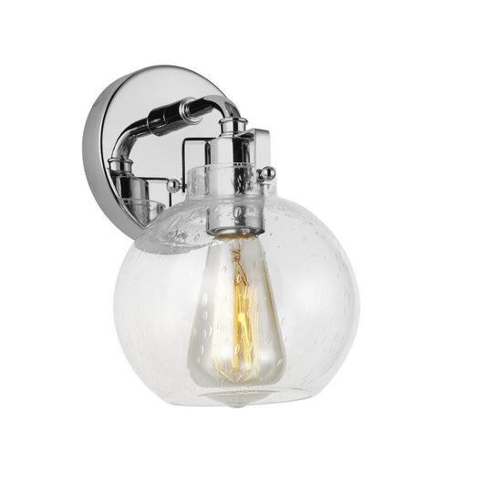 Visual Comfort Studio Clara Wall Sconce Polished Nickel/Textured Black