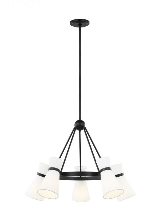 Visual Comfort Studio Clark 5 Light Chandelier Midnight Black