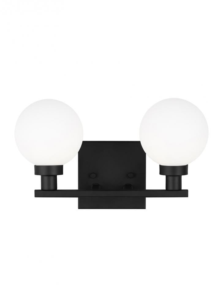 Visual Comfort Studio Clybourn 2 Light Bath Wall Sconce Midnight Black