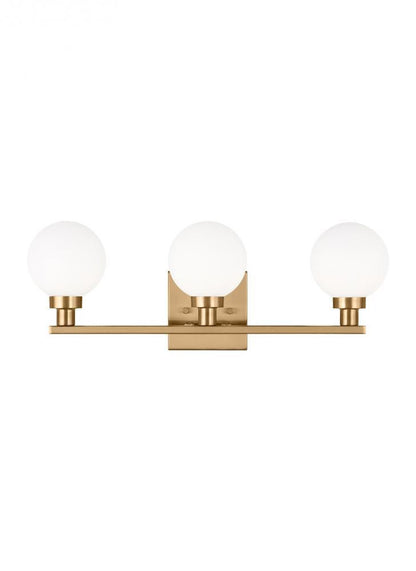 Visual Comfort Studio Clybourn 3 Light Bath Wall Sconce Satin Brass