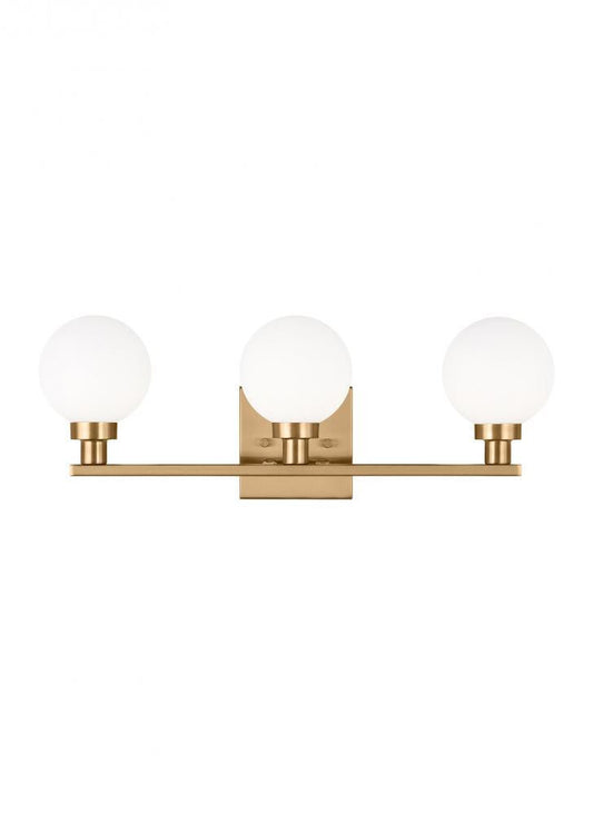 Visual Comfort Studio Clybourn 3 Light Bath Wall Sconce Satin Brass
