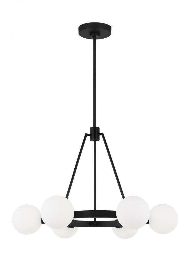 Visual Comfort Studio Clybourn 6 Light Chandelier Midnight Black