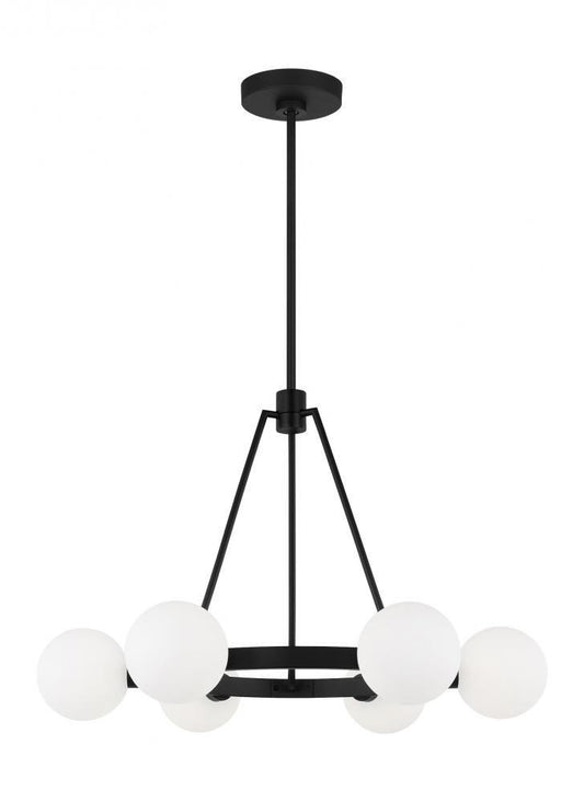Visual Comfort Studio Clybourn 6 Light Chandelier Midnight Black