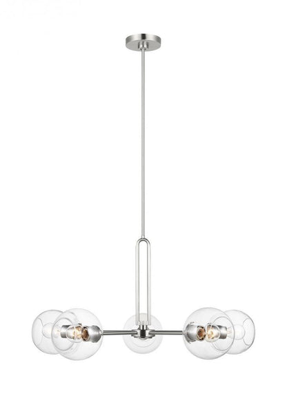 Visual Comfort Studio Codyn 5 Light Large LED Chandelier Brushed Nickel