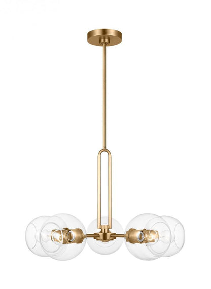 Visual Comfort Studio Codyn 5 Light Medium Chandelier Satin Brass