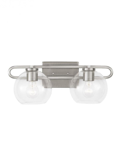 Visual Comfort Studio Codyn 2 Light Bath Wall Sconce Brushed Nickel