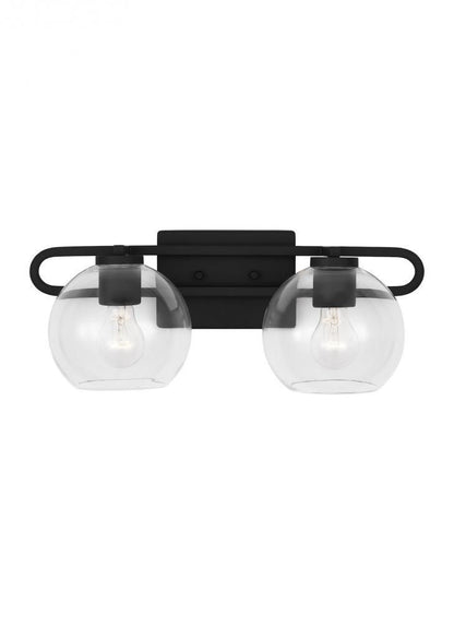 Visual Comfort Studio Codyn 2 Light Bath Wall Sconce Midnight Black