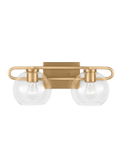 Visual Comfort Studio Codyn 2 Light Bath Wall Sconce Satin Brass