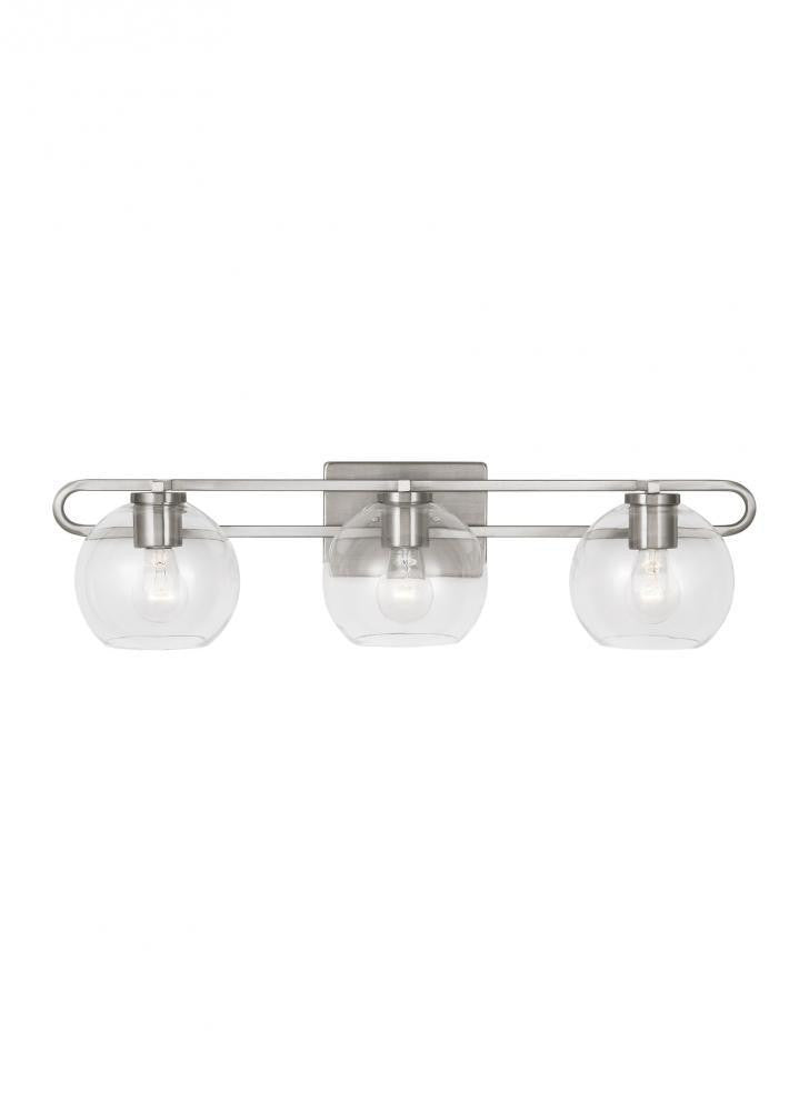 Visual Comfort Studio Codyn 3 Light Bath Wall Sconce Brushed Nickel