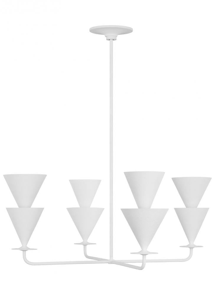Visual Comfort Studio Cornet 4 Light Large Chandelier Cast Plaster