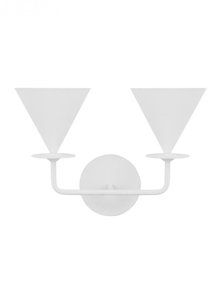 Visual Comfort Studio Cornet Double Wall Sconce Cast Plaster