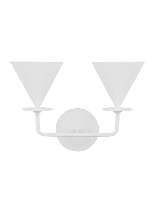 Visual Comfort Studio Cornet Double Wall Sconce Cast Plaster