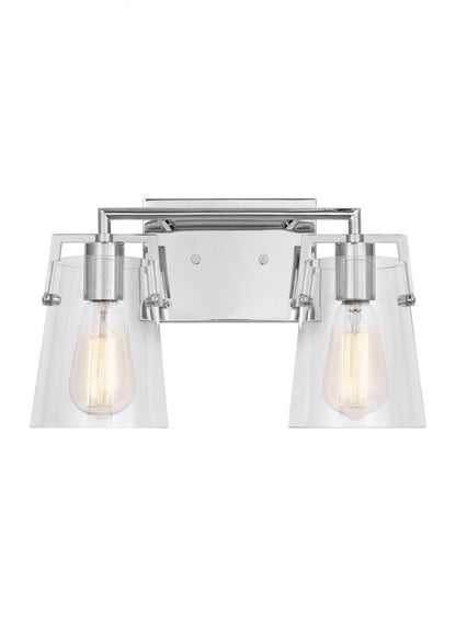 Visual Comfort Studio Crofton 2 Light Vanity Light Chrome