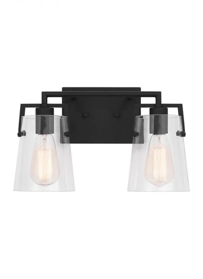 Visual Comfort Studio Crofton 2 Light Vanity Light Midnight Black