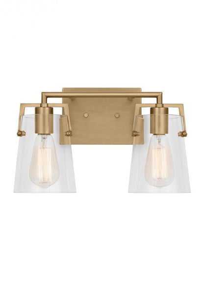 Visual Comfort Studio Crofton 2 Light Vanity Light Satin Brass