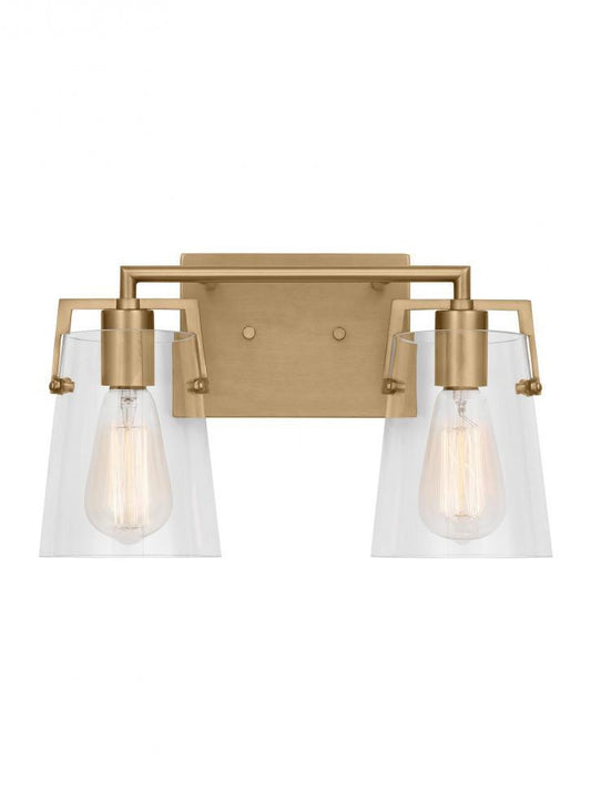 Visual Comfort Studio Crofton 2 Light Vanity Light Satin Brass