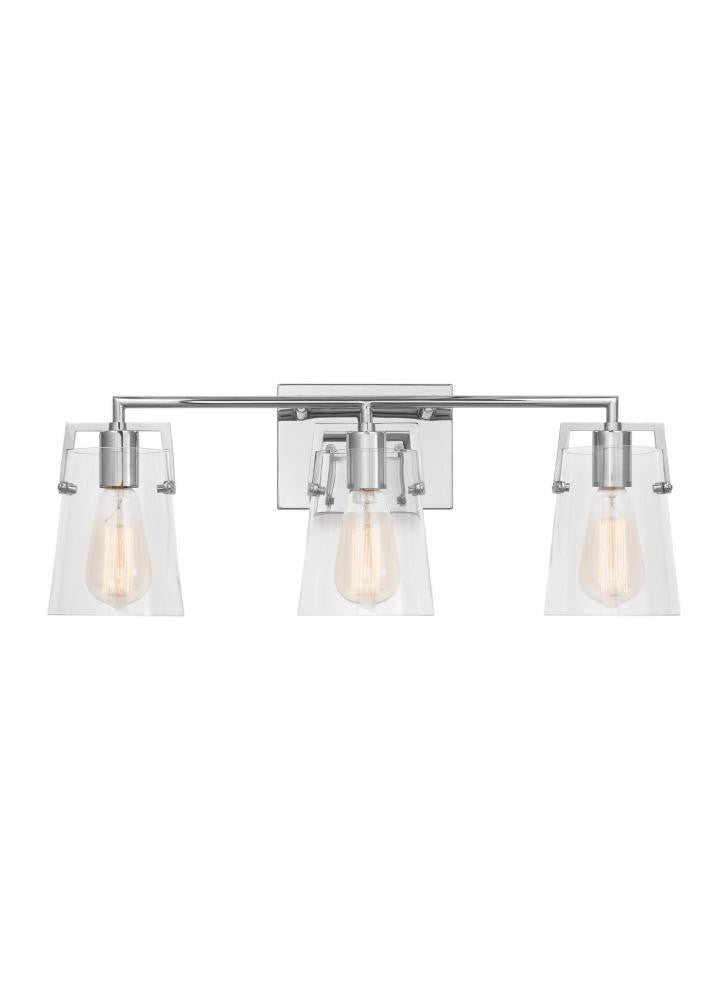 Visual Comfort Studio Crofton 3 Light Vanity Light Chrome