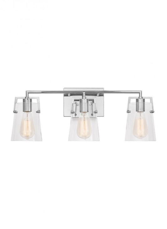 Visual Comfort Studio Crofton 3 Light Vanity Light Chrome
