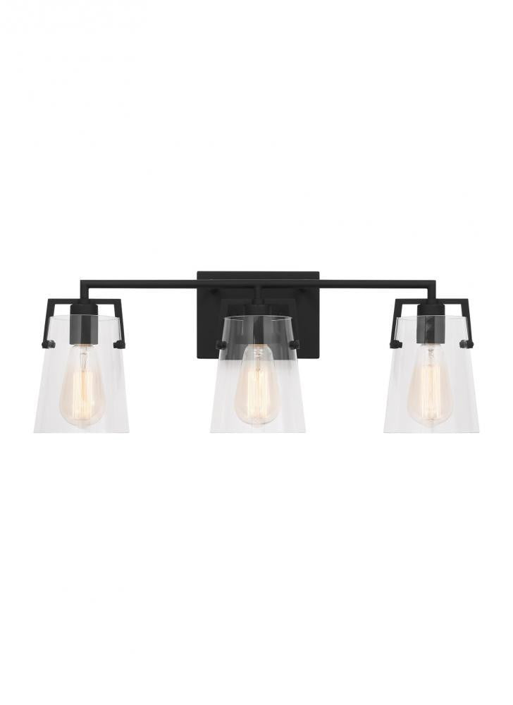 Visual Comfort Studio Crofton 3 Light Vanity Light Midnight Black