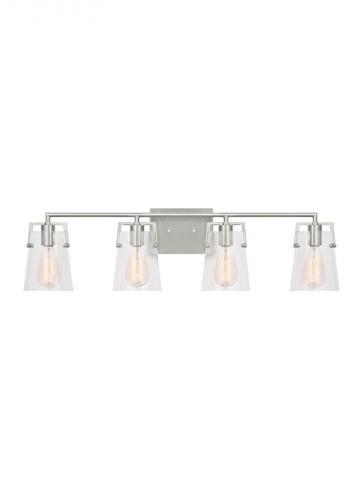 Visual Comfort Studio Crofton 4 Light Vanity Light Brushed Steel