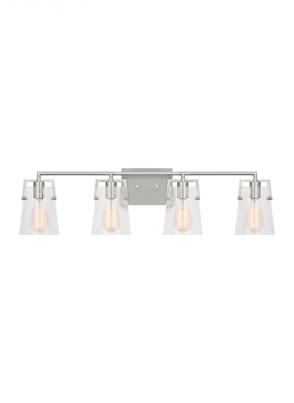 Visual Comfort Studio Crofton 4 Light Vanity Light Brushed Steel