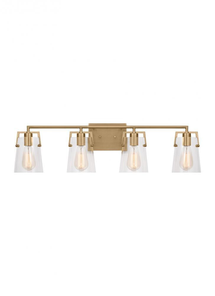 Visual Comfort Studio Crofton 4 Light Vanity Light Satin Brass