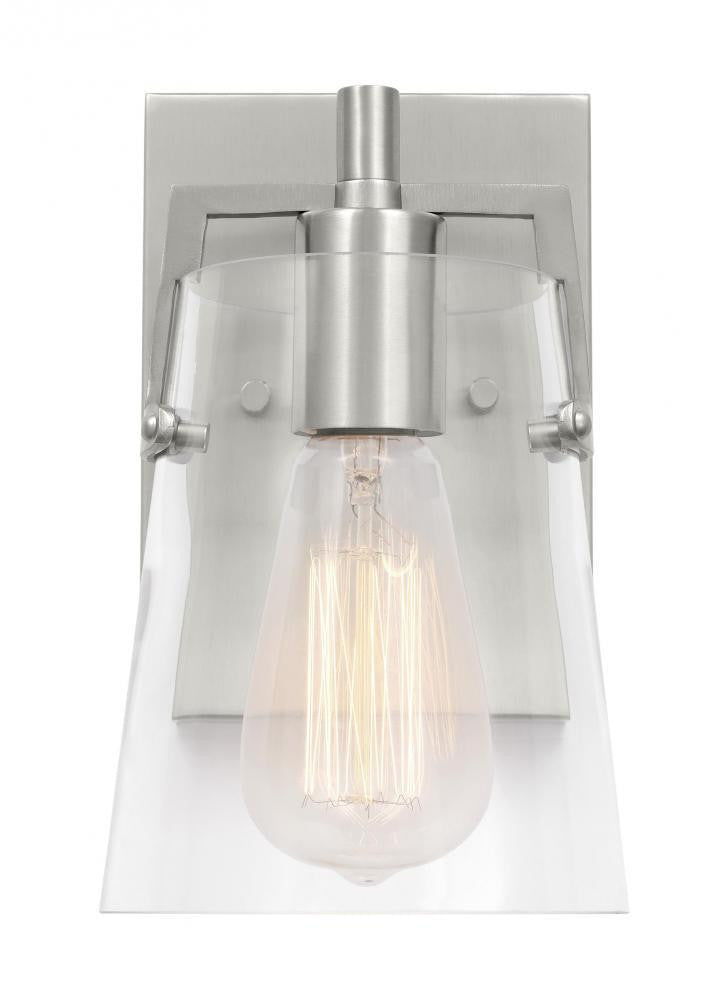 Visual Comfort Studio Crofton Small Wall Sconce Brushed Steel
