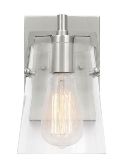 Visual Comfort Studio Crofton Small Wall Sconce Brushed Steel