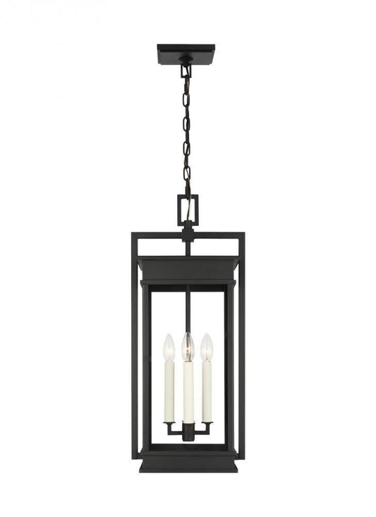 Visual Comfort Studio Cupertino 4 Light Large Pendant Textured Black