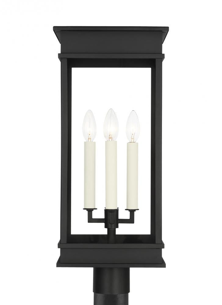 Visual Comfort Studio Cupertino 4 Light Large Post Lantern Textured Black