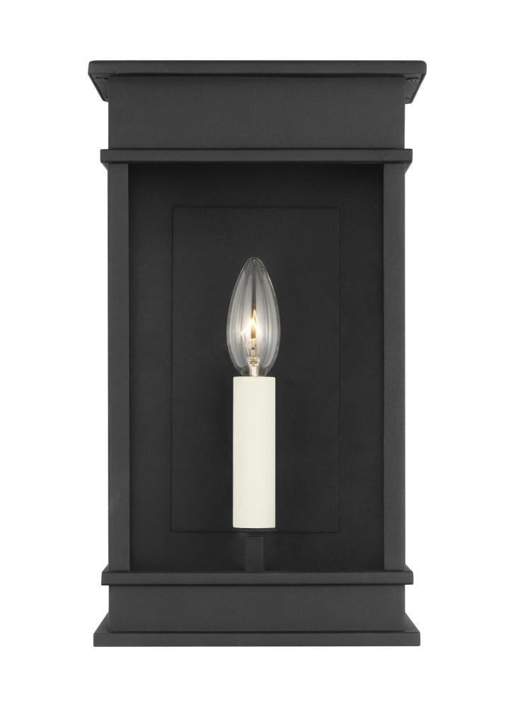Visual Comfort Studio Cupertino Small Wall Lantern Textured Black