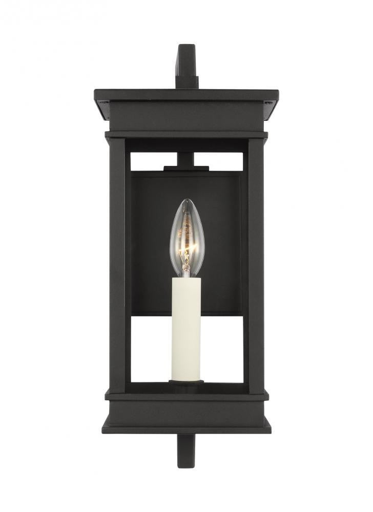 Visual Comfort Studio Cupertino Small Bracket Wall Lantern Textured Black