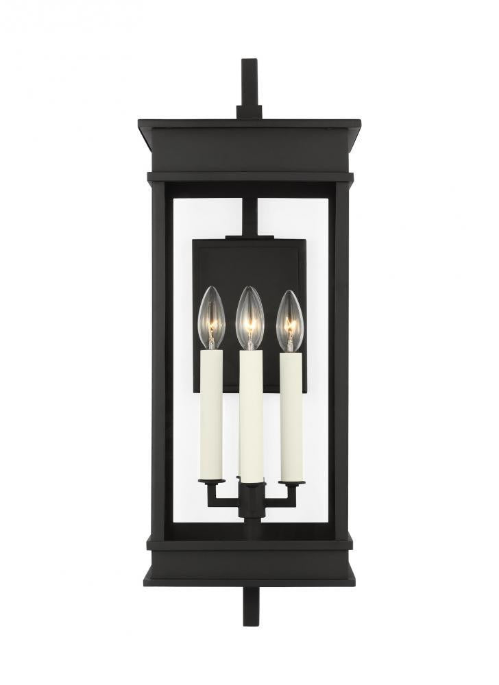 Visual Comfort Studio Cupertino 4 Light Large Bracket Wall Lantern Textured Black