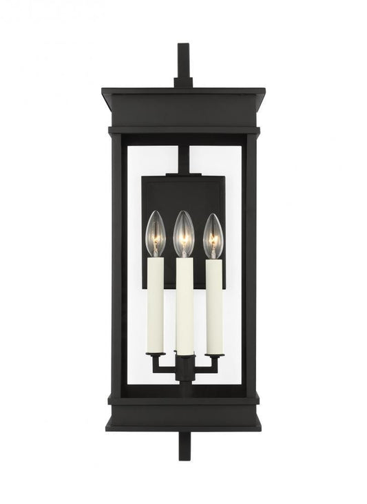 Visual Comfort Studio Cupertino 4 Light Large Bracket Wall Lantern Textured Black