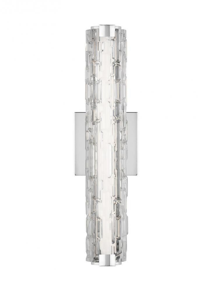 Visual Comfort Studio Cutler 18-in LED Wall Sconce Chrome