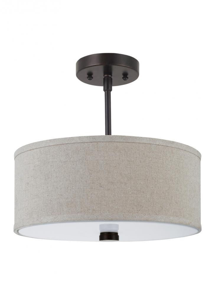 Visual Comfort Studio Dayna 2 Light Flush / Semi Flush Convertible Pendant