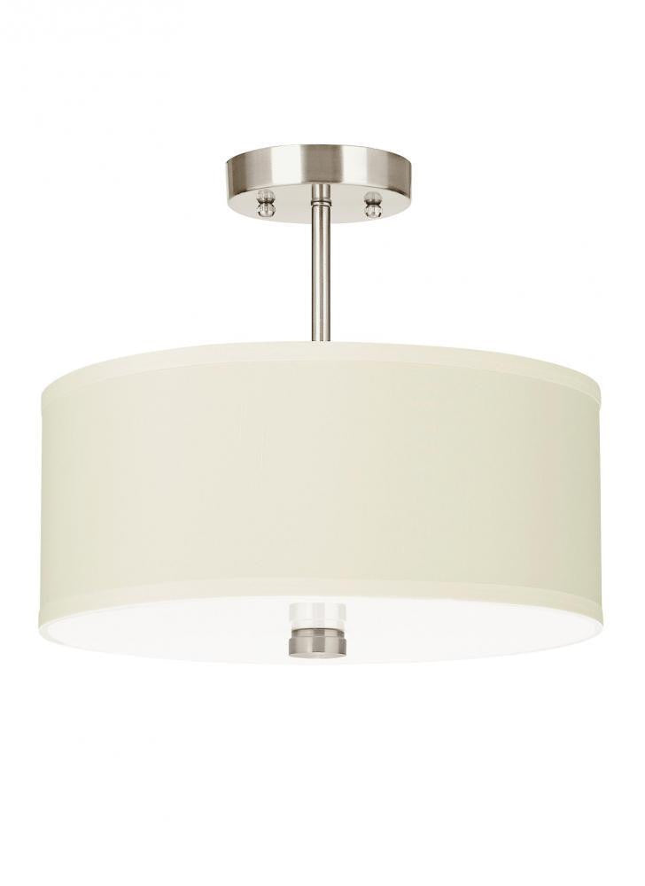 Visual Comfort Studio Dayna 2 Light Flush / Semi Flush Convertible Pendant