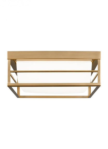 Visual Comfort Studio Dearborn Medium LED Flush Mount Satin Brass