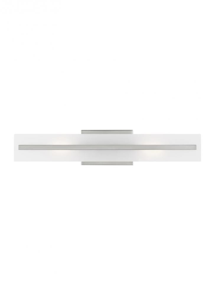 Visual Comfort Studio Dex Medium 2 Light Bath Wall Sconce Brushed Nickel