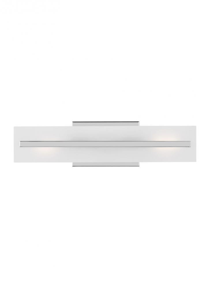 Visual Comfort Studio Dex Small 2 Light LED Bath Wall Sconce Chrome
