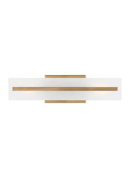 Visual Comfort Studio Dex Small 2 Light LED Bath Wall Sconce Satin Brass