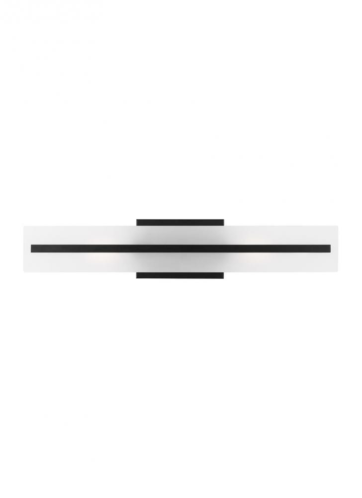 Visual Comfort Studio Dex Medium 2 Light Bath Wall Sconce Midnight Black