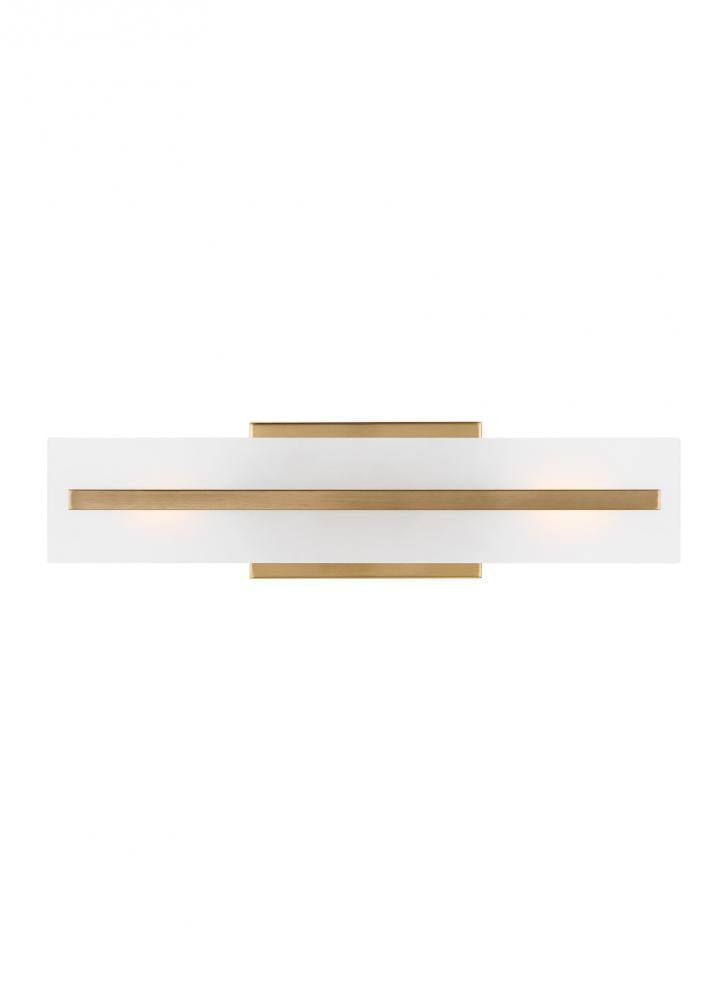 Visual Comfort Studio Dex Small 2 Light Bath Wall Sconce Satin Brass