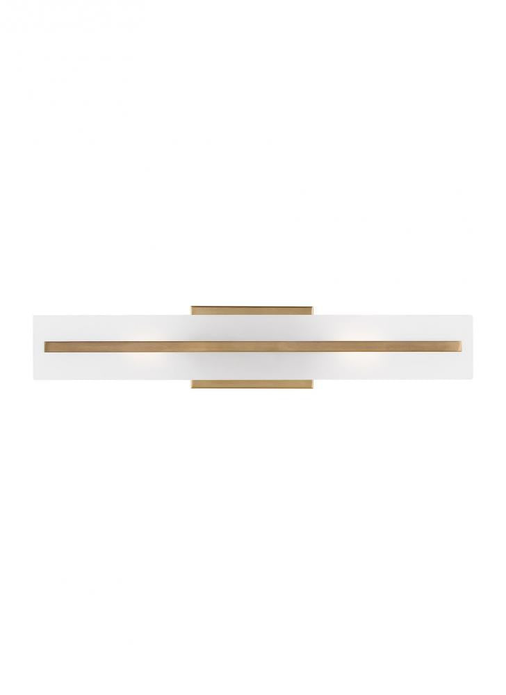 Visual Comfort Studio Dex Medium 2 Light Bath Wall Sconce Satin Brass