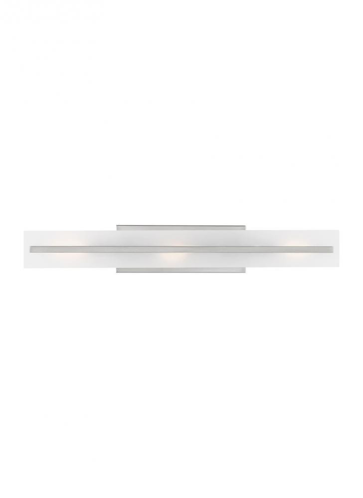 Visual Comfort Studio Dex Large 3 Light Bath Wall Sconce Brushed Nickel