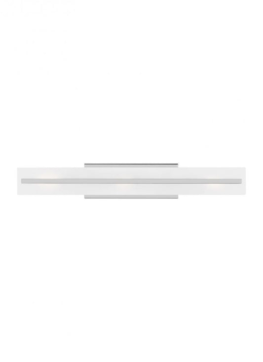 Visual Comfort Studio Dex Large 3 Light Bath Wall Sconce Chrome