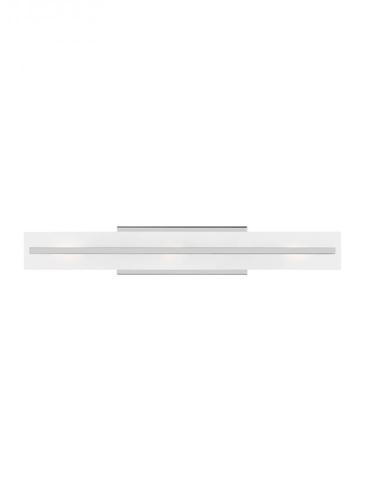 Visual Comfort Studio Dex Large 3 Light LED Bath Wall Sconce Chrome