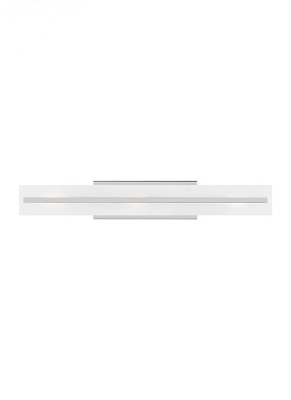 Visual Comfort Studio Dex Large 3 Light LED Bath Wall Sconce Chrome